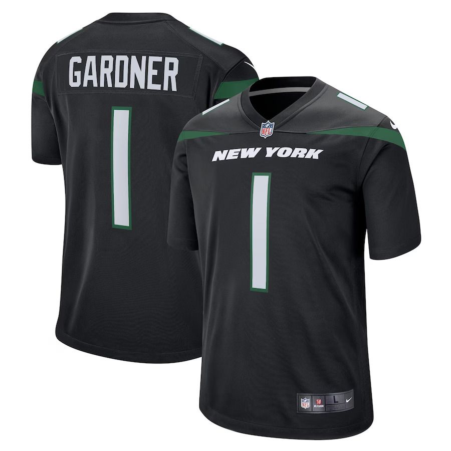 Men New York Jets #1 Ahmad Sauce Gardner Nike Black Player Game NFL Jersey